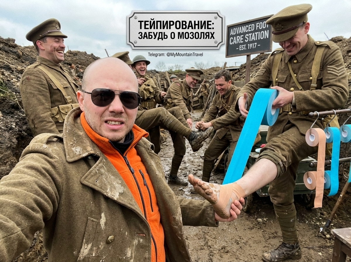 Тейпирование стопы кинезио тейпом от мозолей на пятке