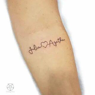 Татуировки с именами детей (45+ фото)