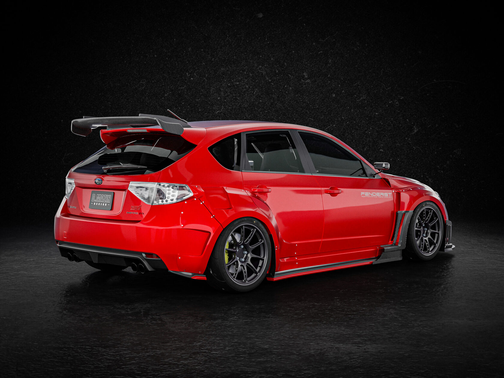 Fenderist Spec S Full Fender Flares Set Subaru Impreza Wrx Sti Grb Grf