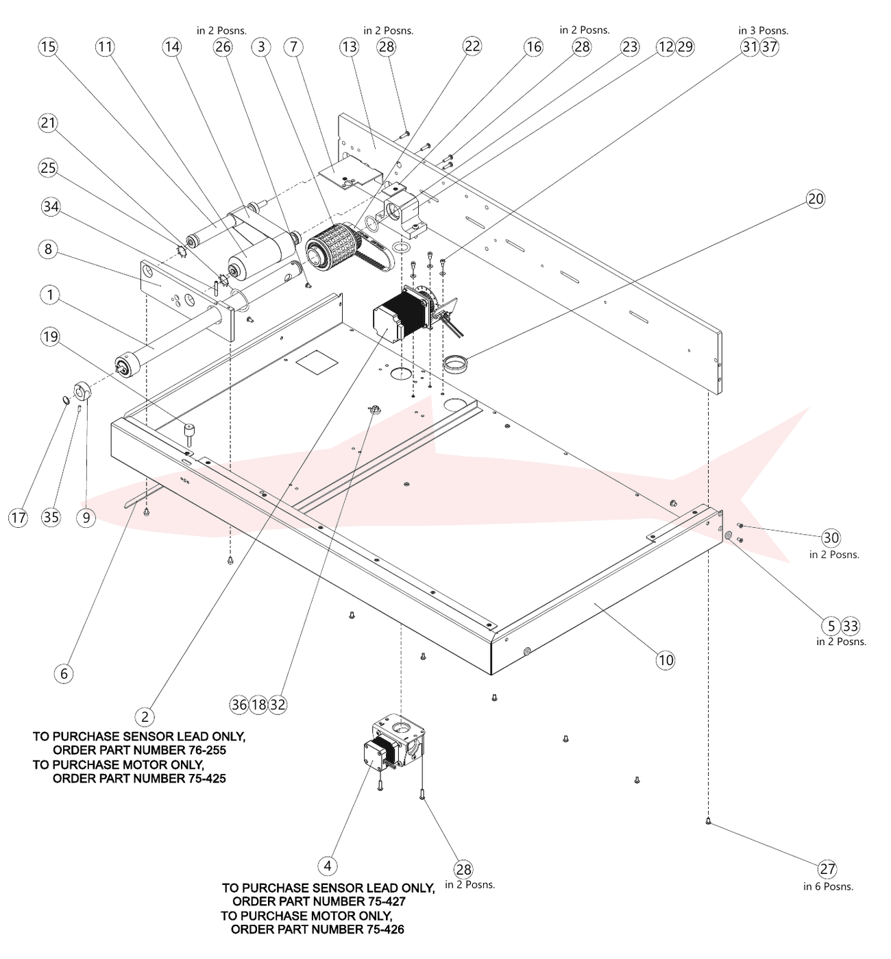 Morgana AutoCreaser Pro XW 7-03-14 Feed Bed Assembly — схема деталей