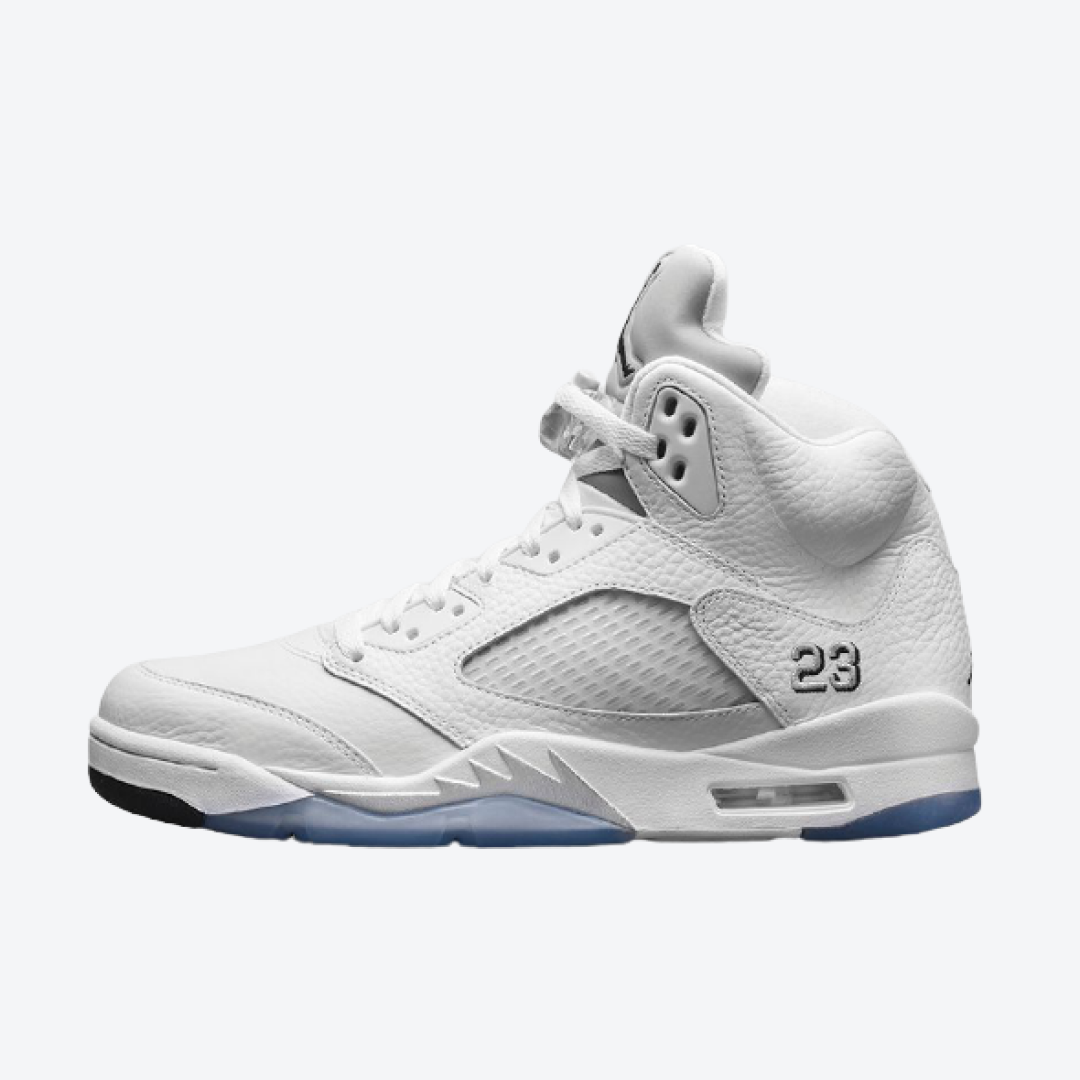 Air jordan 5 store retro metallic white