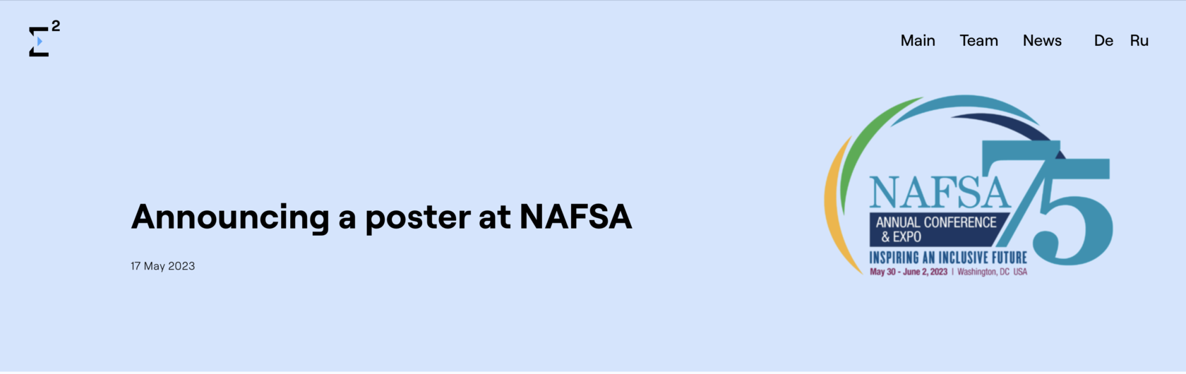 Announcing a poster at NAFSA