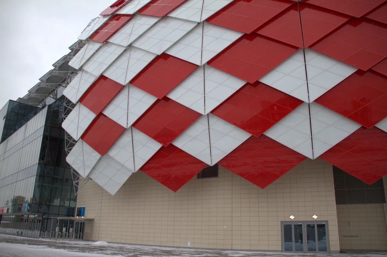 Навесной и вентилируемый фасад для стадиона Спартак