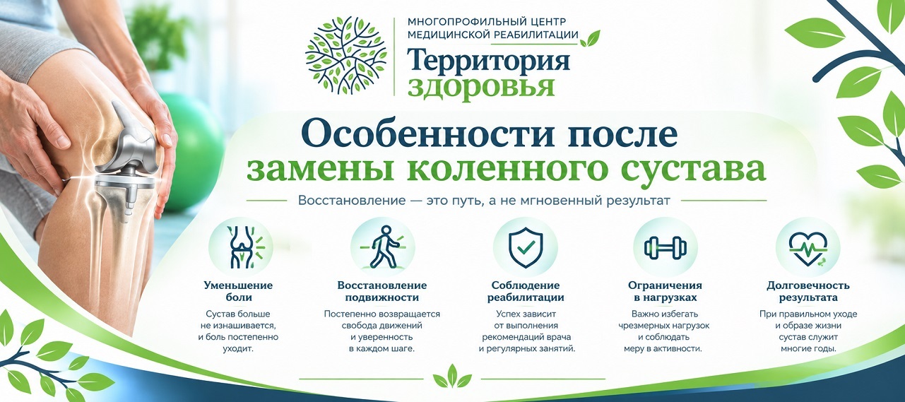 Особенности после замены коленного сустава