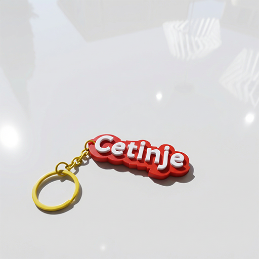 Brendirani suvenirski privjesak sa natpisom Cetinje (Crna Gora)