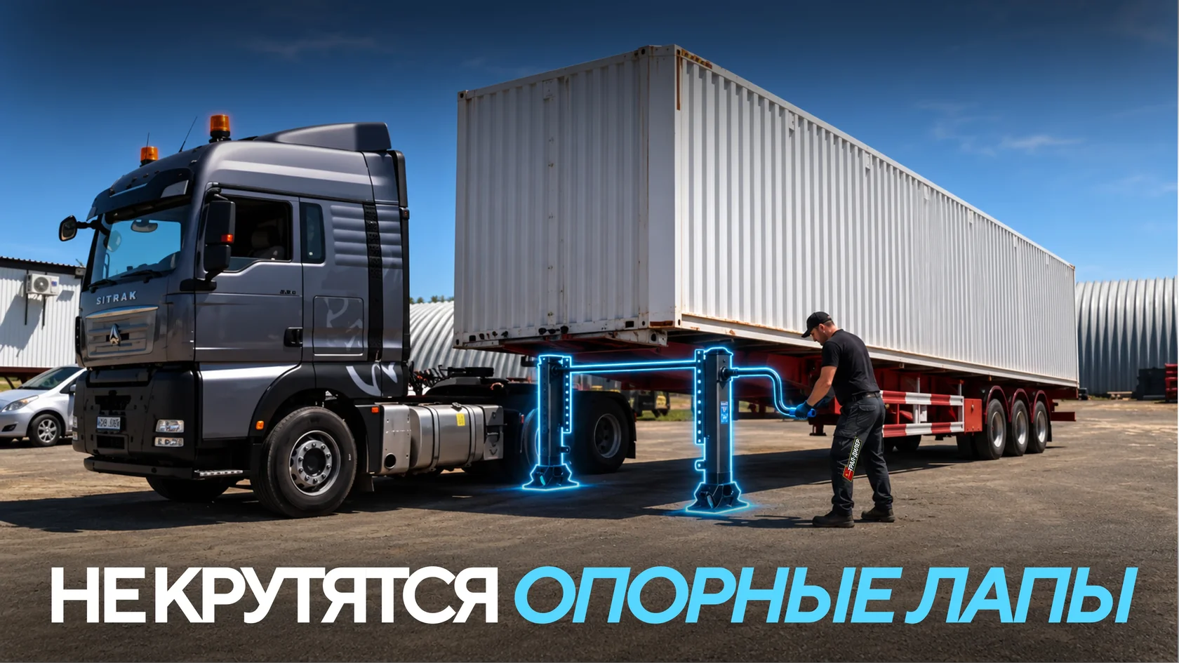 Не крутятся опорные лапы полуприцепа