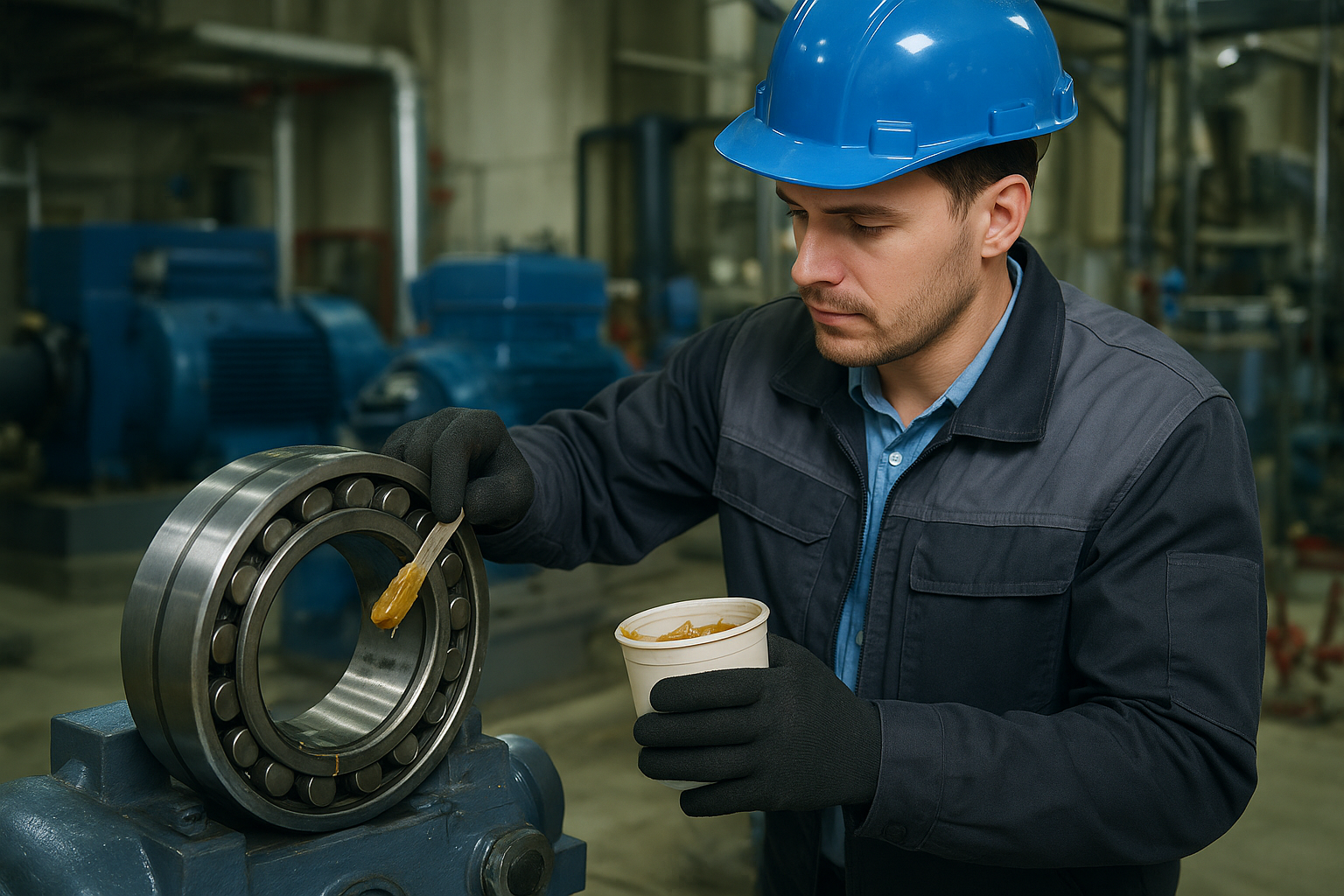 инженер на предприятии обслуживает подшипник