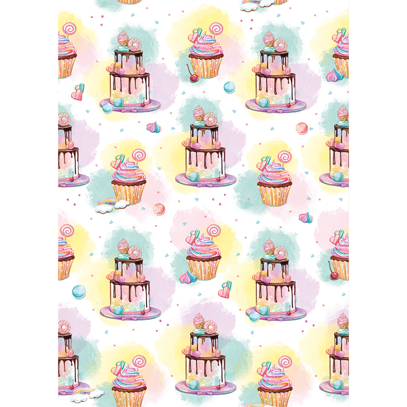 оберточная бумага с рисунком пончиков. упаковочная бумага сладости. сладости на бумаге. съедобная бумага. оберточная бумага сладкое.