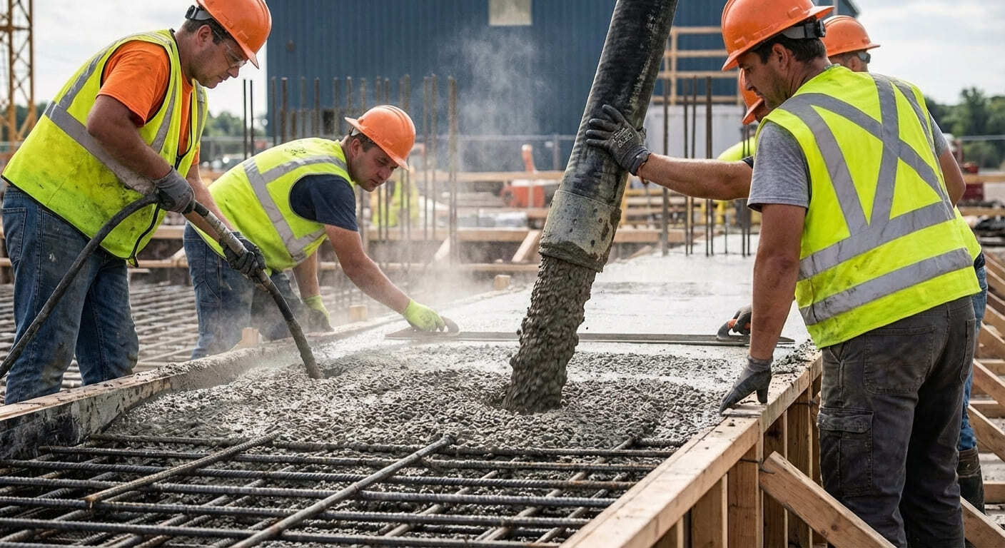 Бетонные работы промышленного уровня в Новосибирске
