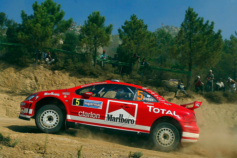Маркус Гронхольм и Тимо Раутиайнен, Peugeot 307 WRC (468 PWL 75), ралли Сардиния 2004