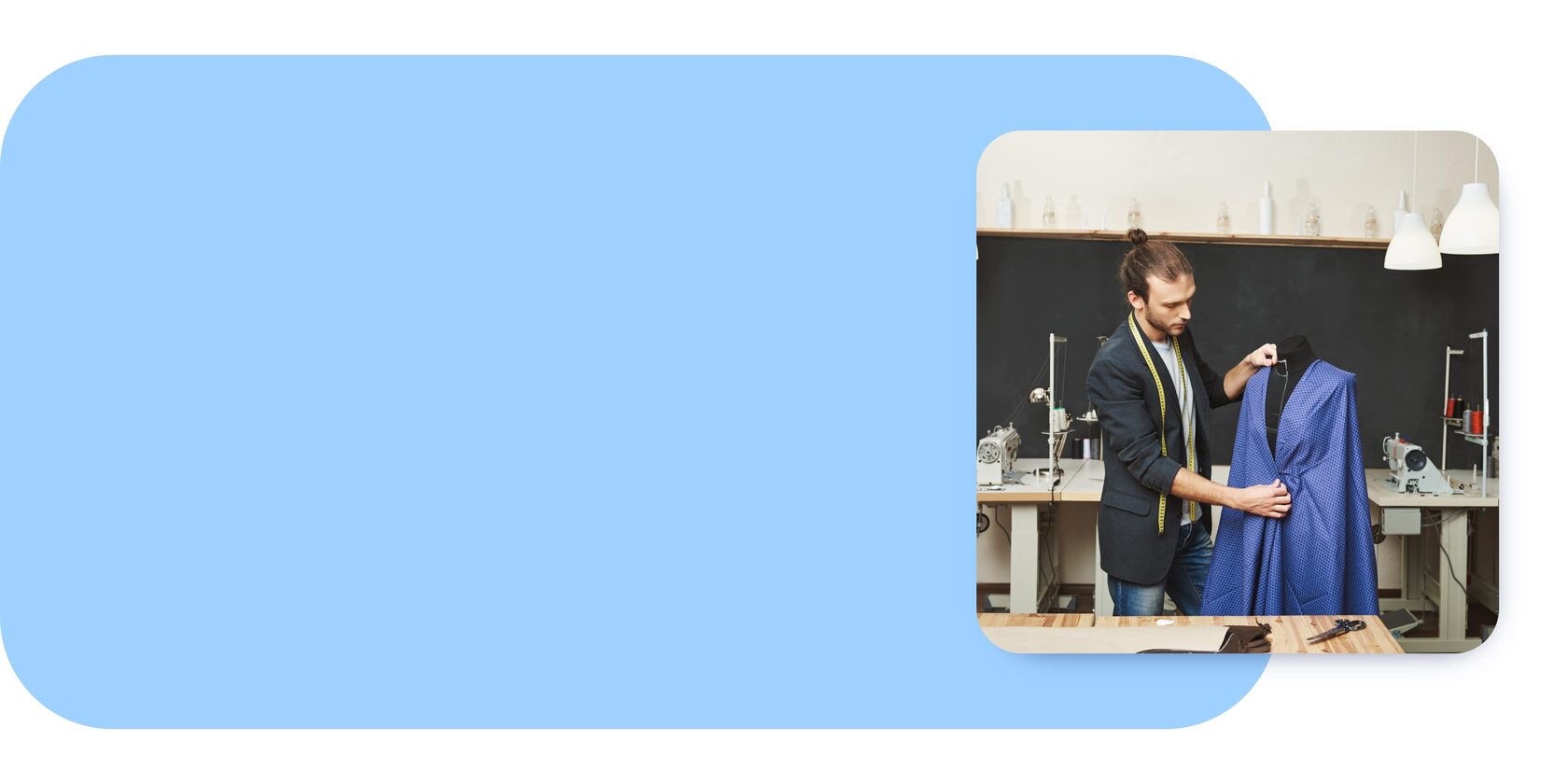 О начальном финансировании, молодой портной делает замер