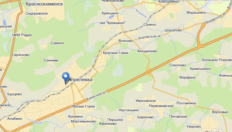 Московская обл кокошкино карта