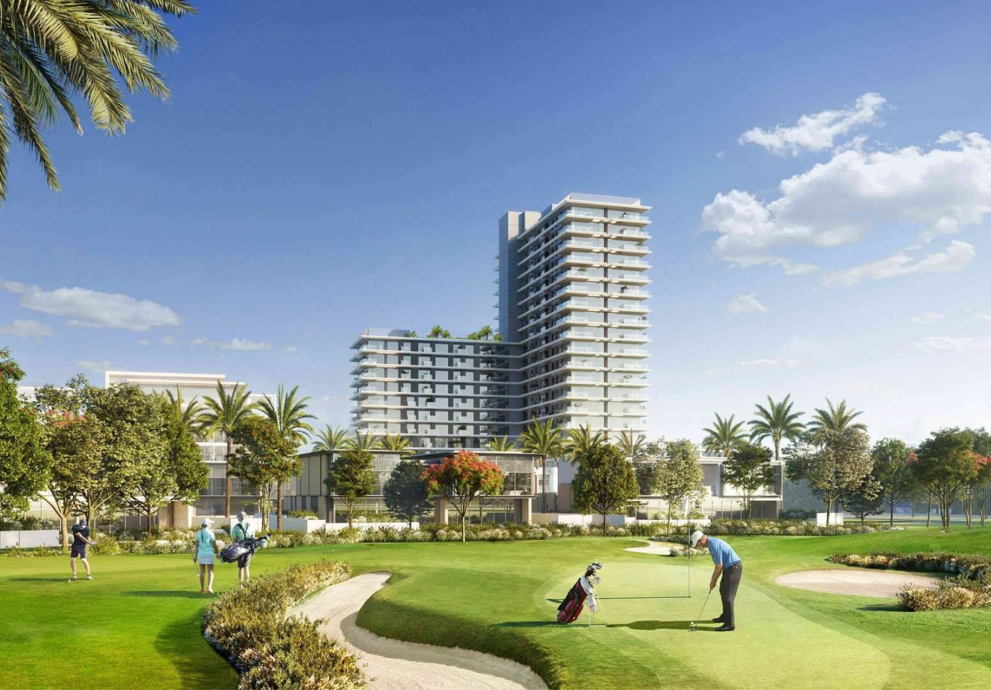 Дубай Хиллс. Dubai Hills гольф. Golfville Дубаи. Площадь Дубай Хиллс.