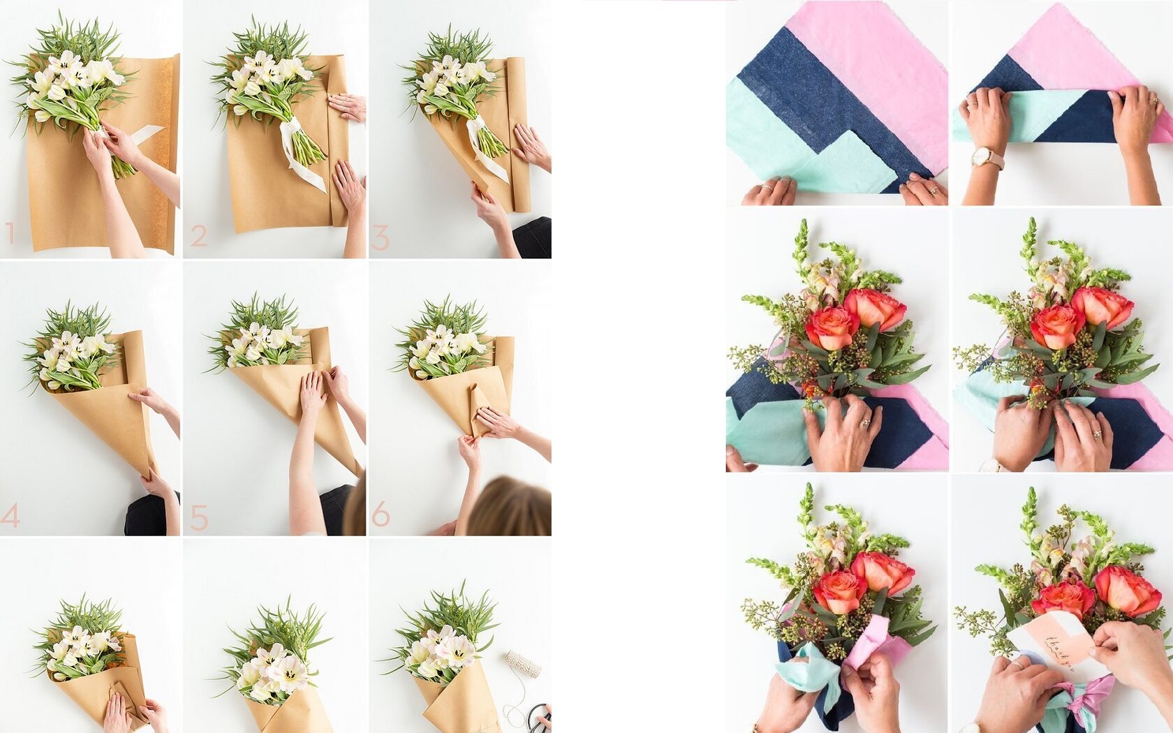 Как красиво упаковать цветы фото