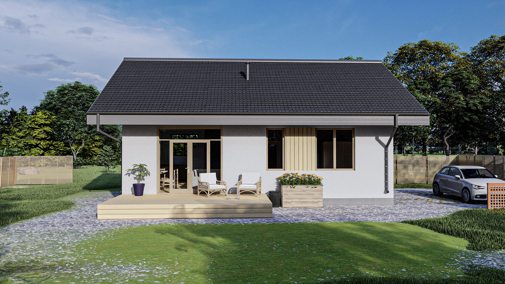 Загородный дом Лакшми из газобетона в Красноярске от Сибирского Поместья