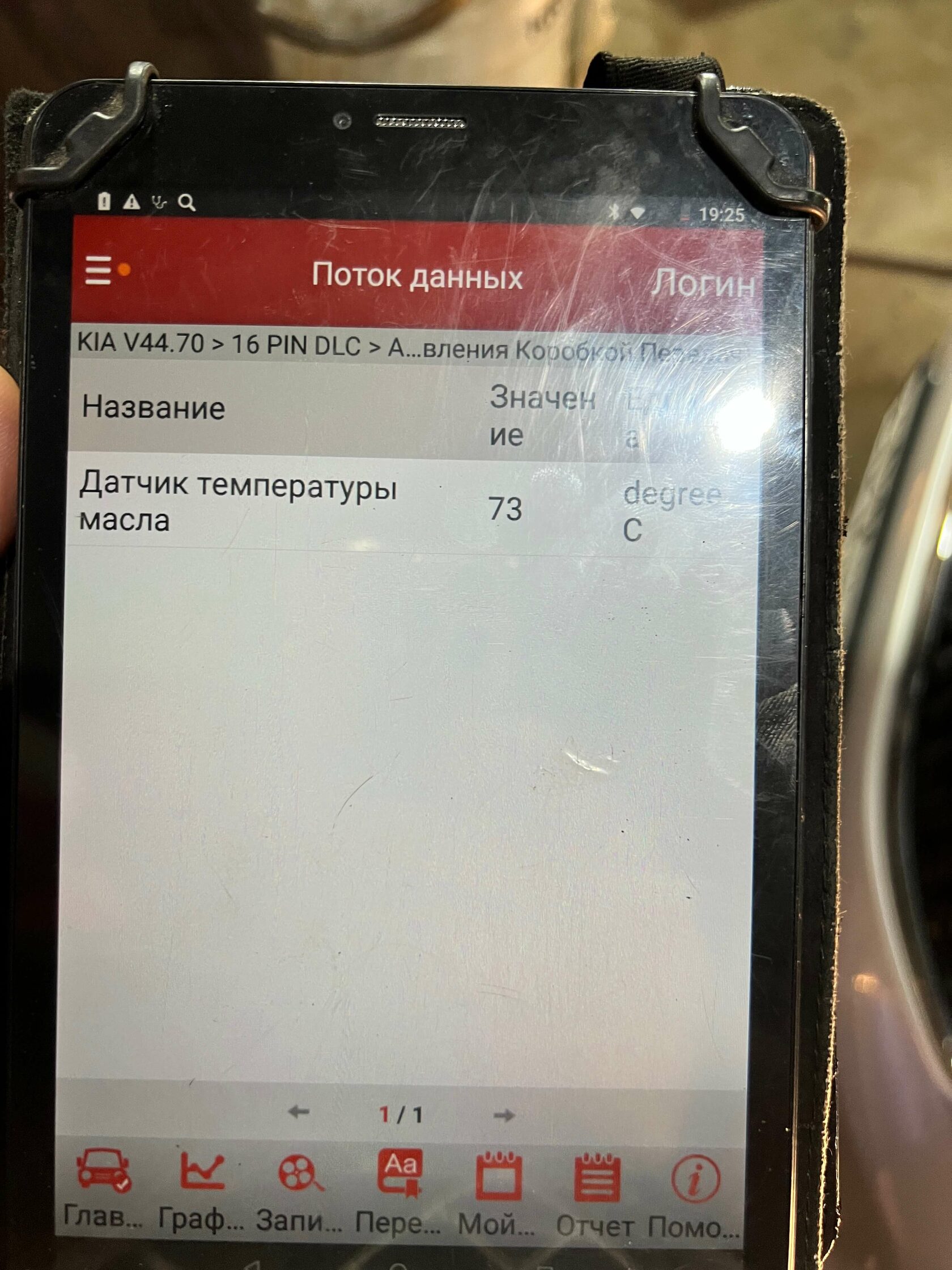 Диагностика АКПП Kia Venga сканером