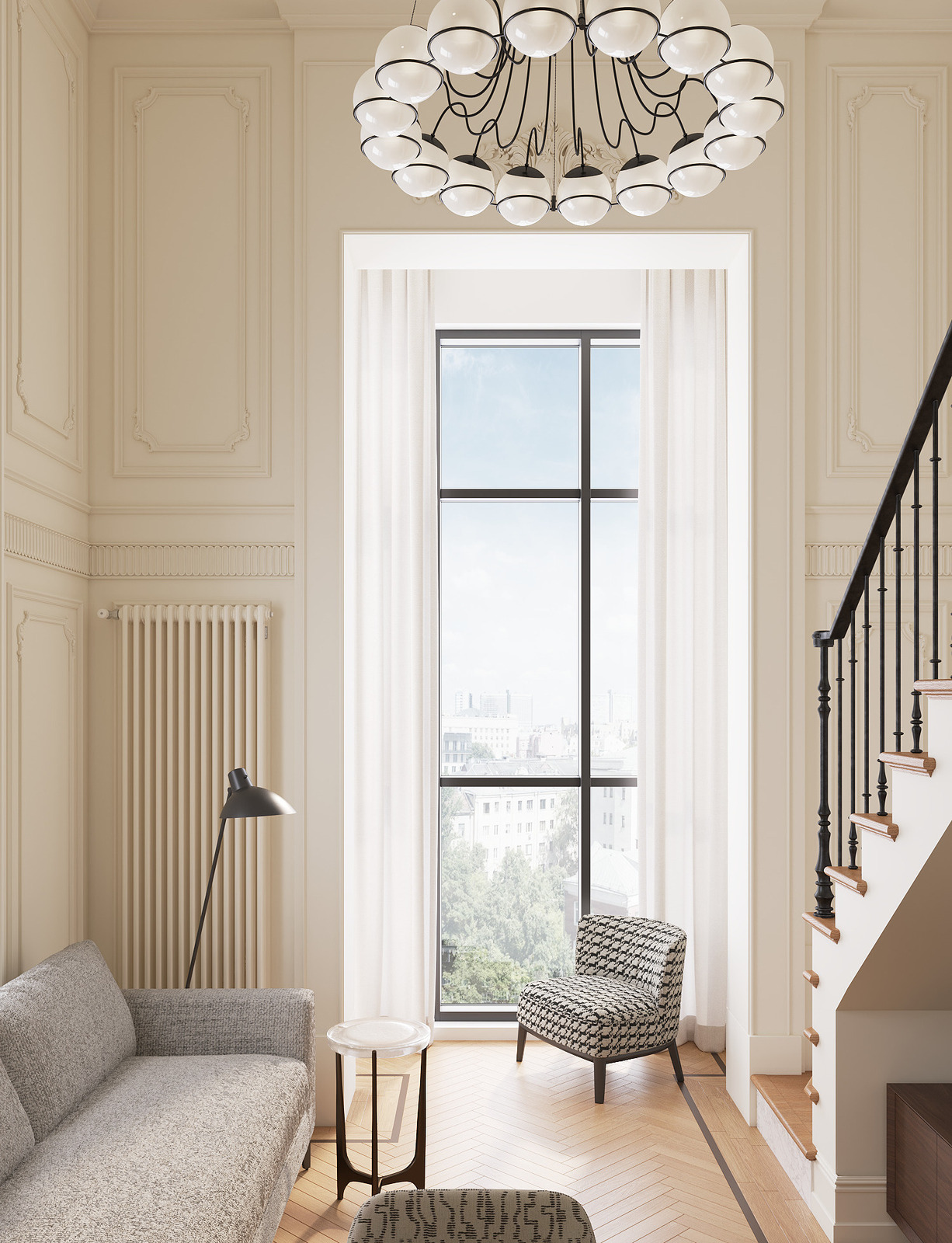 Столик Holly Hunt и кресло Maxalto Febo в интерьере дизайнера Екатерины Фёдоровой