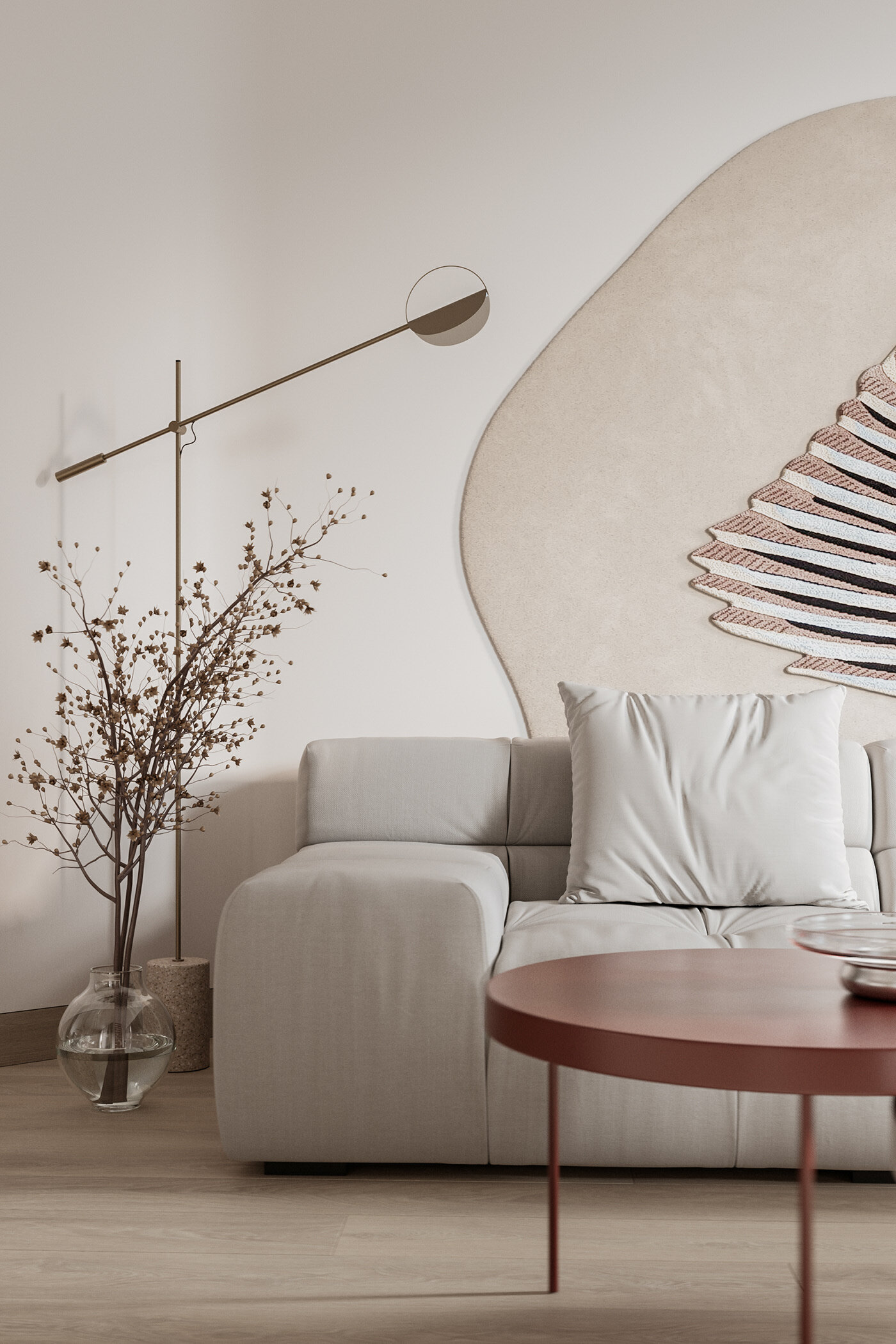 Крупный план на диван и вети