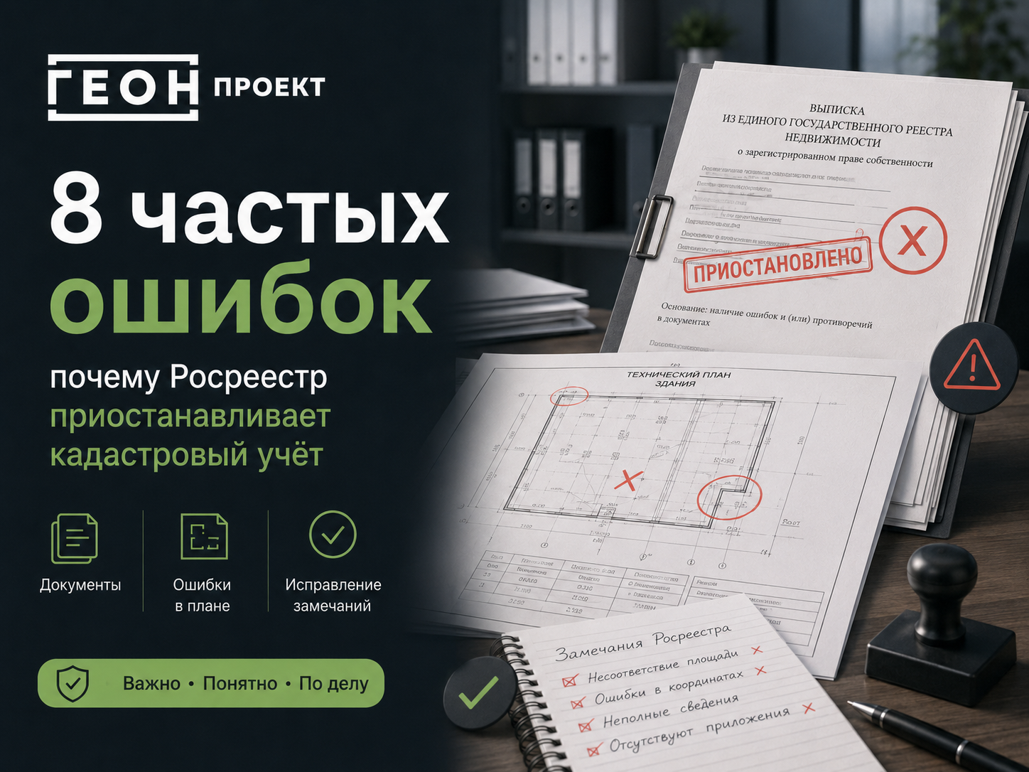 Восемь частых ошибок при кадастровом учёте недвижимости