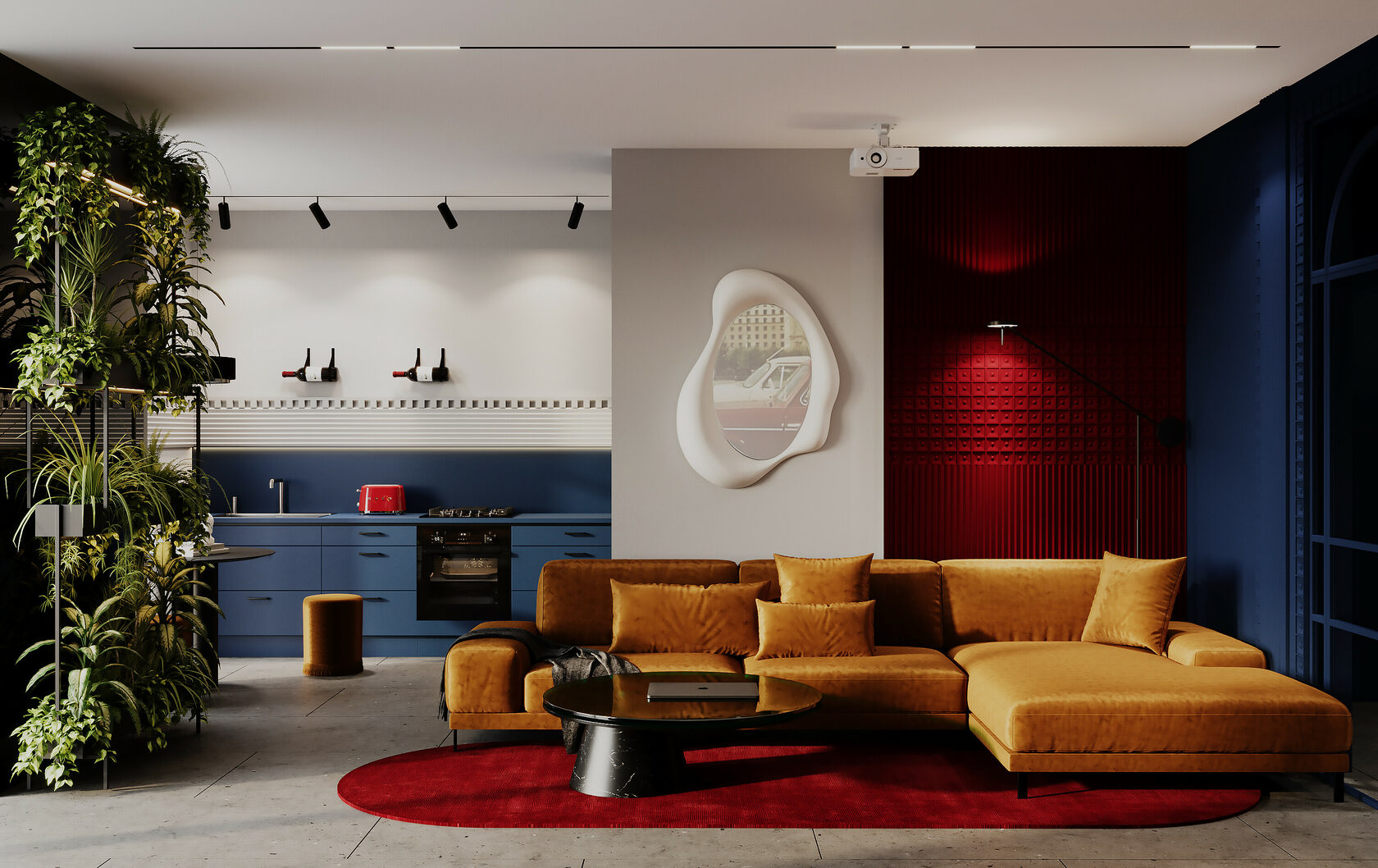 Interior with furniture — inspiration for designers