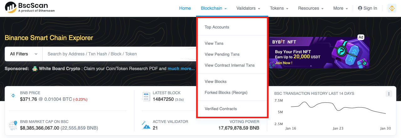 bscscan blockchain