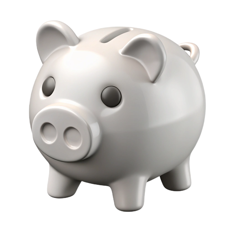 Иконка свиньи-копилки — символ взноса для участия в конкурсе Due Cappucci