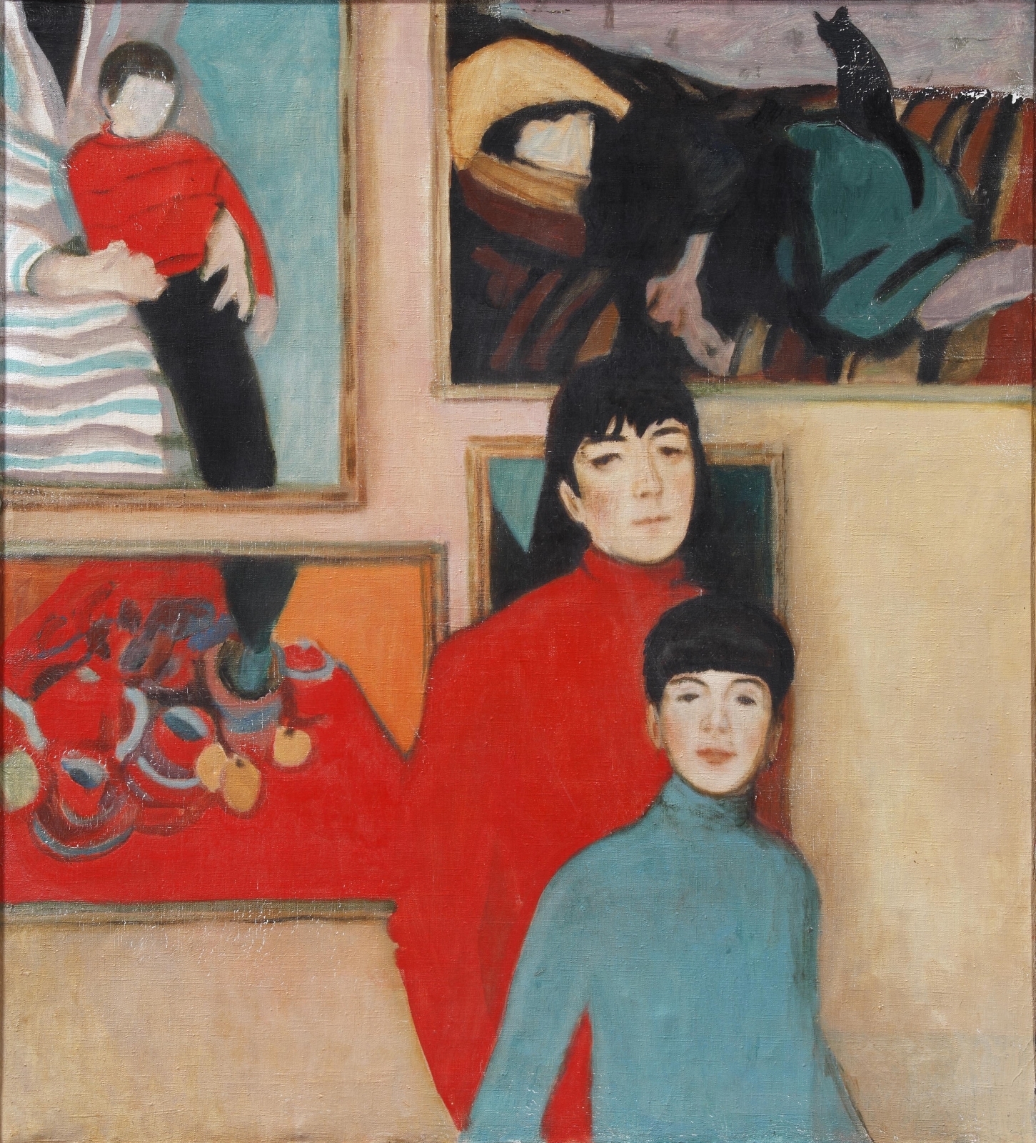 Парный портрет (в красном и зеленом). 1974