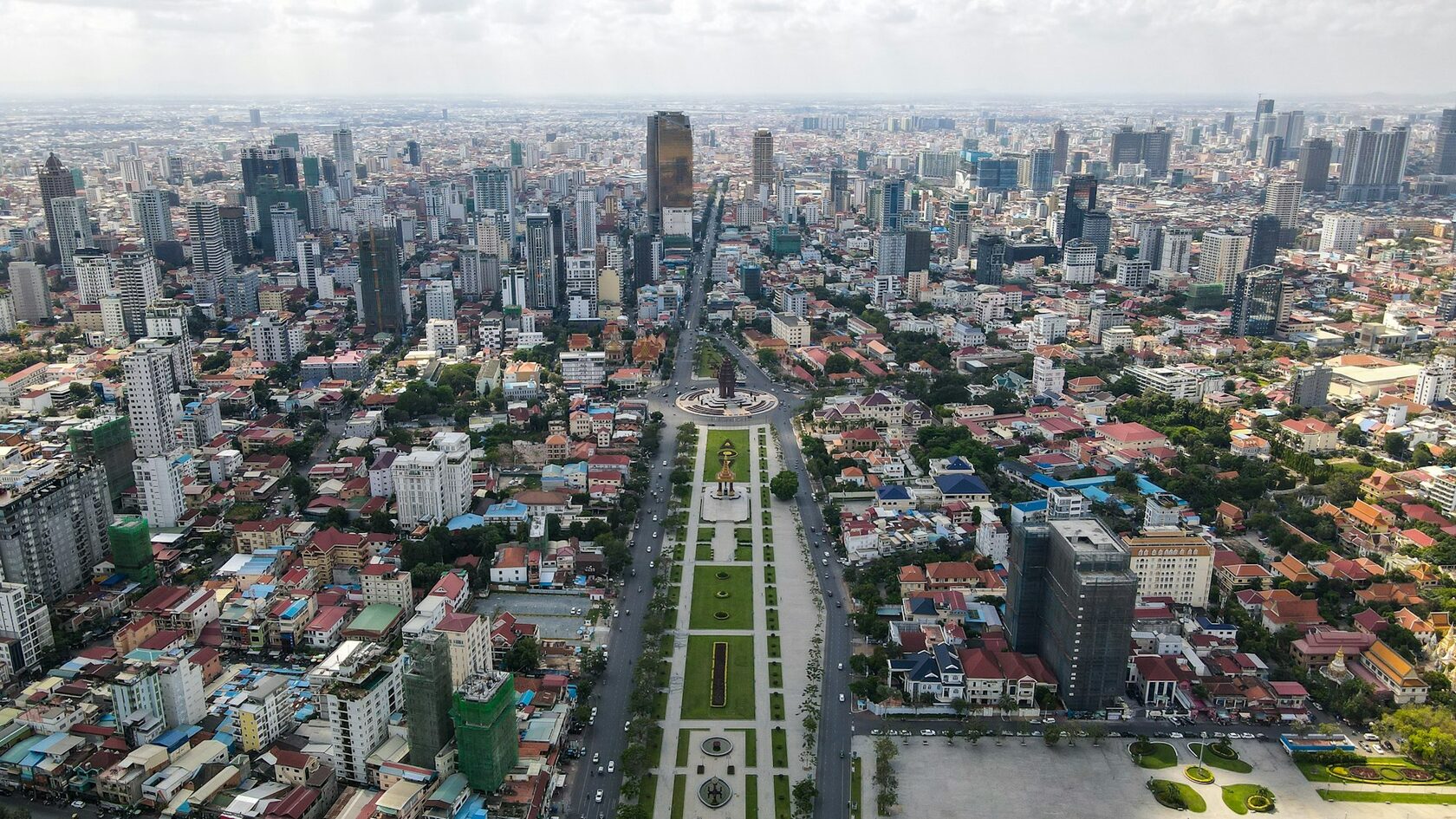 Phnom Penh aerial view