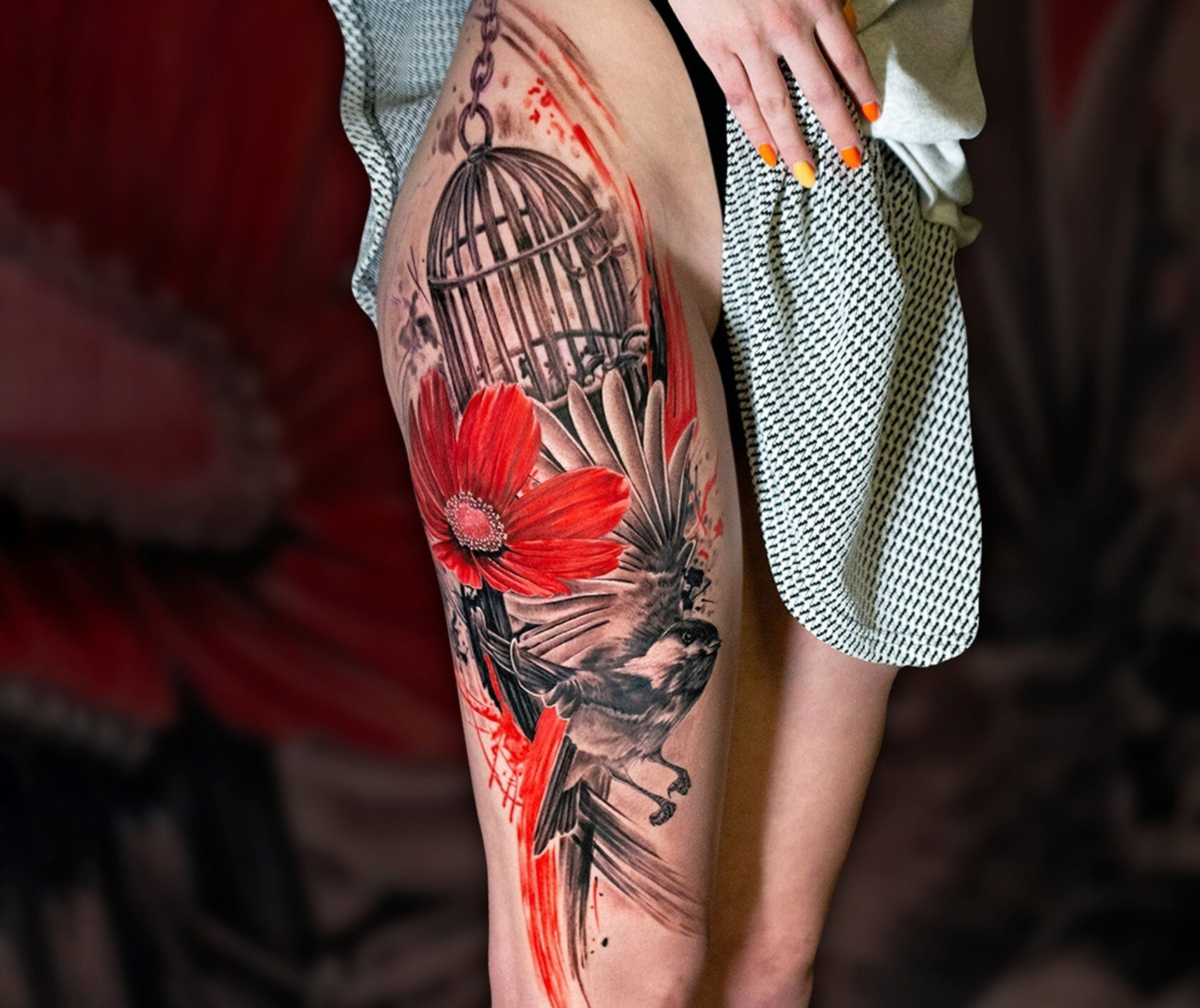 тату треш полька, черно-белое тату, тату в черно-белом стиле, реализм тату, татуировка в ростове, тату ростов-на-дону, татуировка, тату студия ростов, лаки стайл тату, исправление перекрытие тату