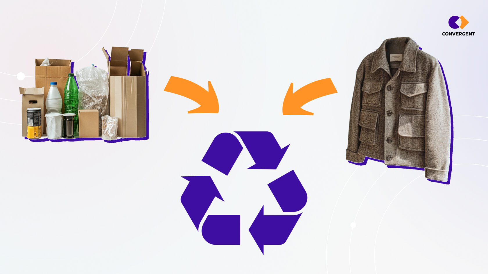 Вещи на переработку (бутылки, коробки и старая куртка)