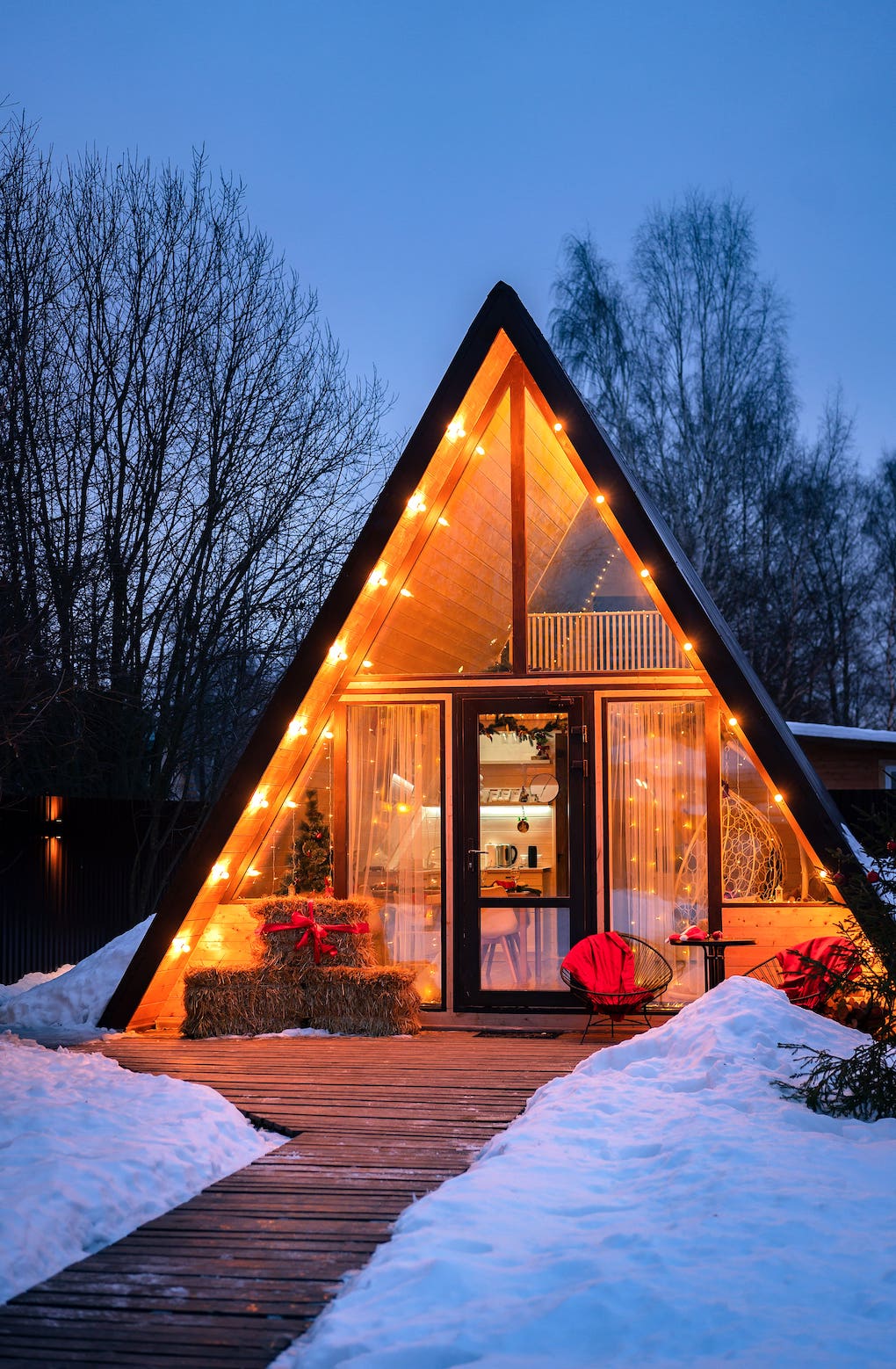 A-frame домик Aframe Happy для выходных в феврале