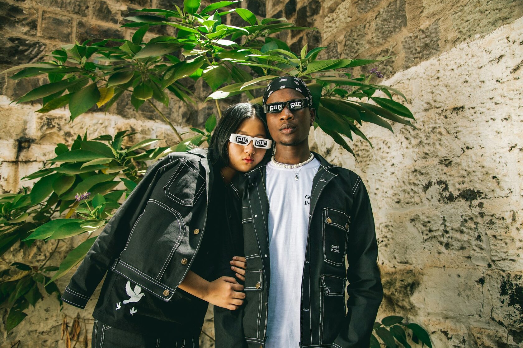 Ren Dakarai wearing 08SEQUOIA — modern couple editorial look