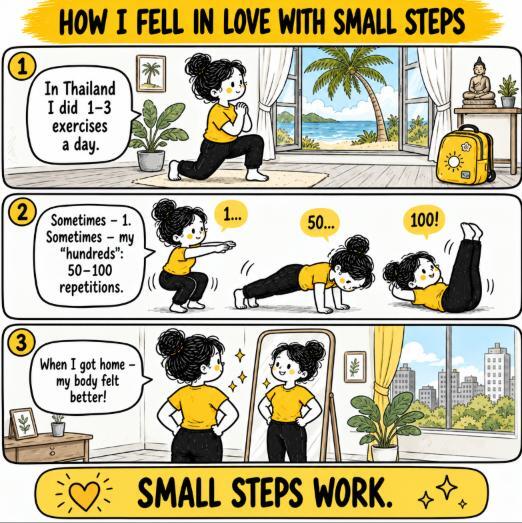 Illustration: how I fell in love with small steps
