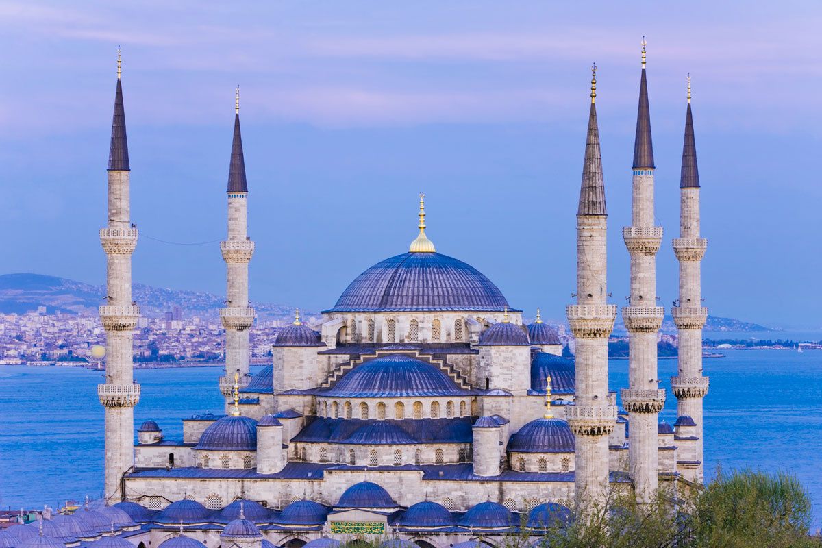 Голубая мечеть или мечеть Султанахмет Стамбул Турция