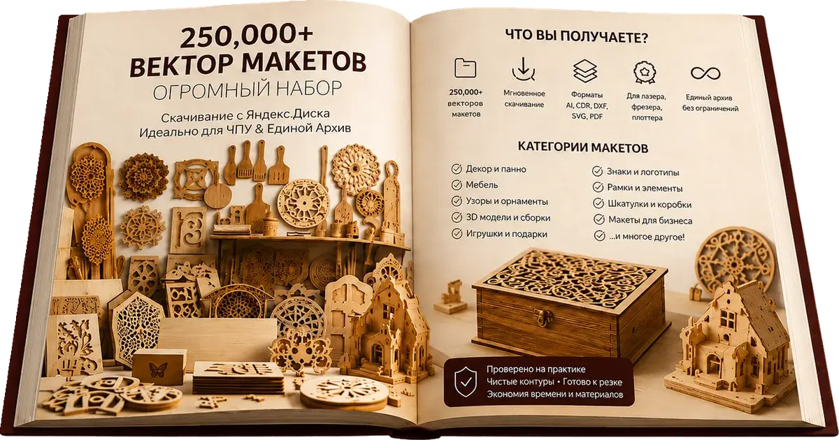 Каталог векторных макетов для лазера и фрезера