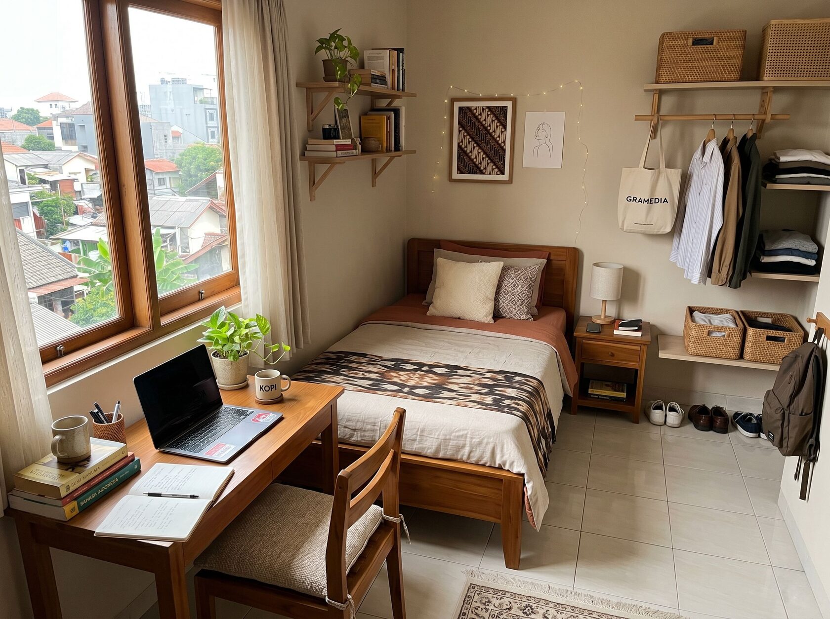 Kamar kos minimalis nyaman untuk anak muda Indonesia