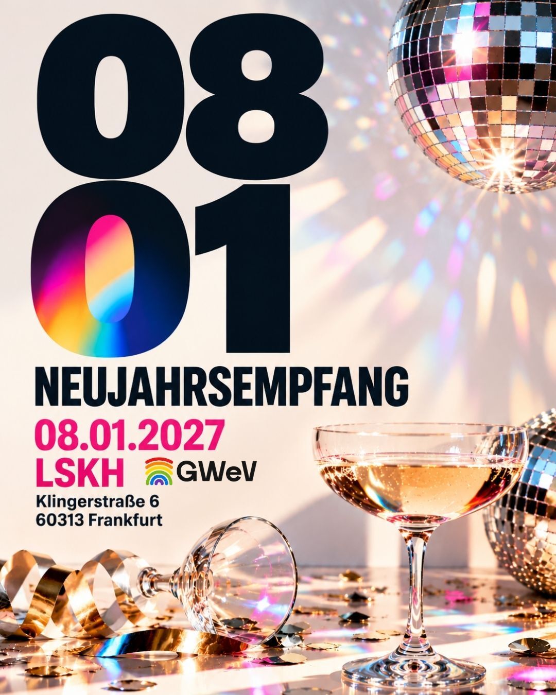 Neujahrsempfang von GWeV am 8. Januar 2027 im LSKH Frankfurt