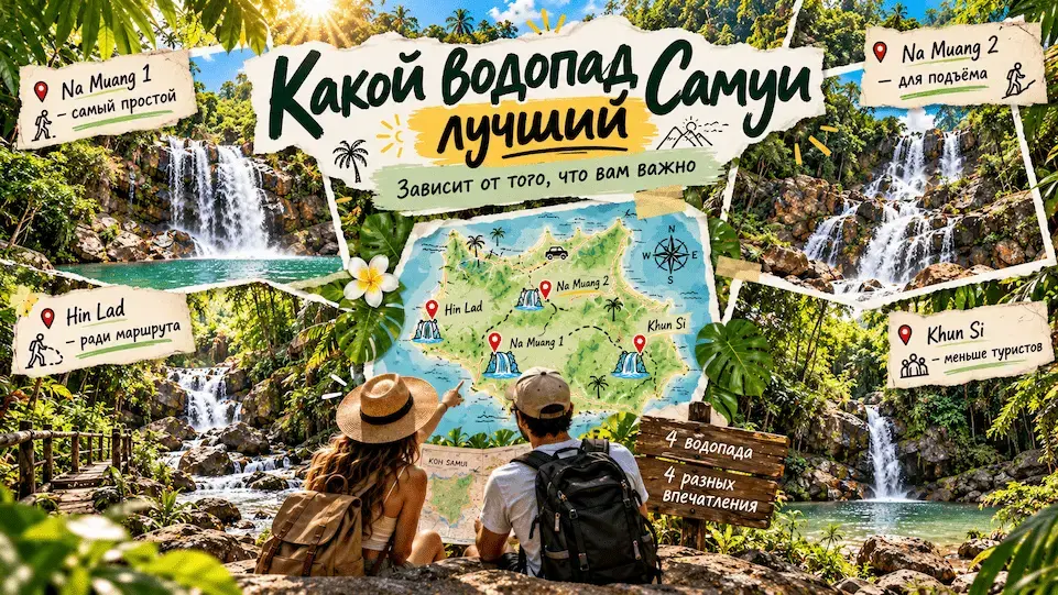 Лучшие водопады Самуи — Na Muang, Hin Lad, Khun Si и Tan Rua