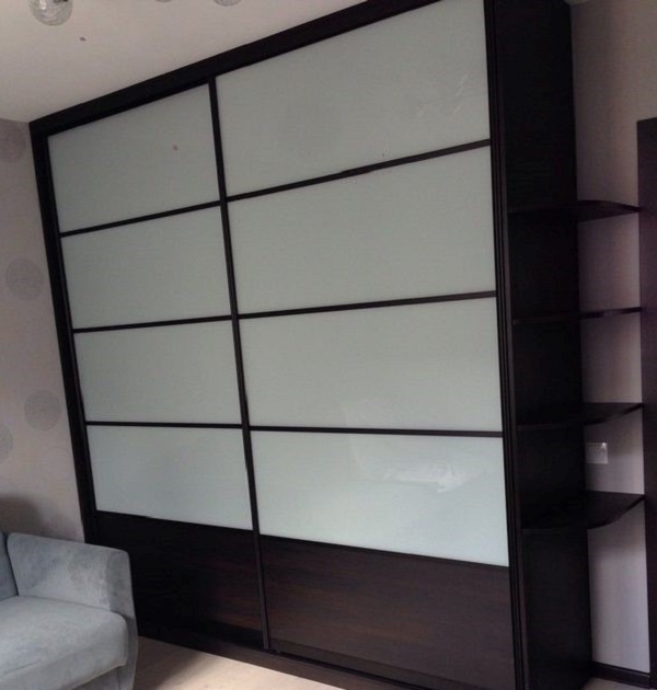 шкаф дуб ферарра черно коричневый