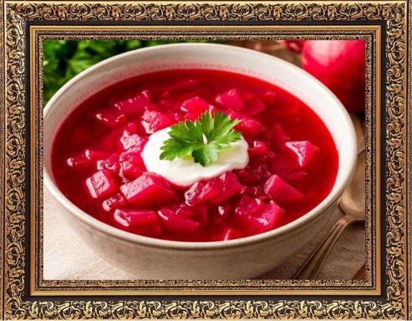 борщ со свеклой и свежей капустой