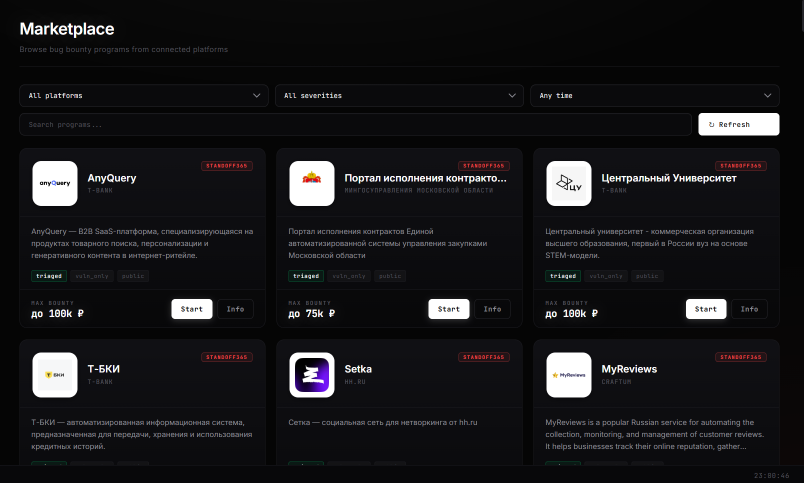 HUNTER Dashboard