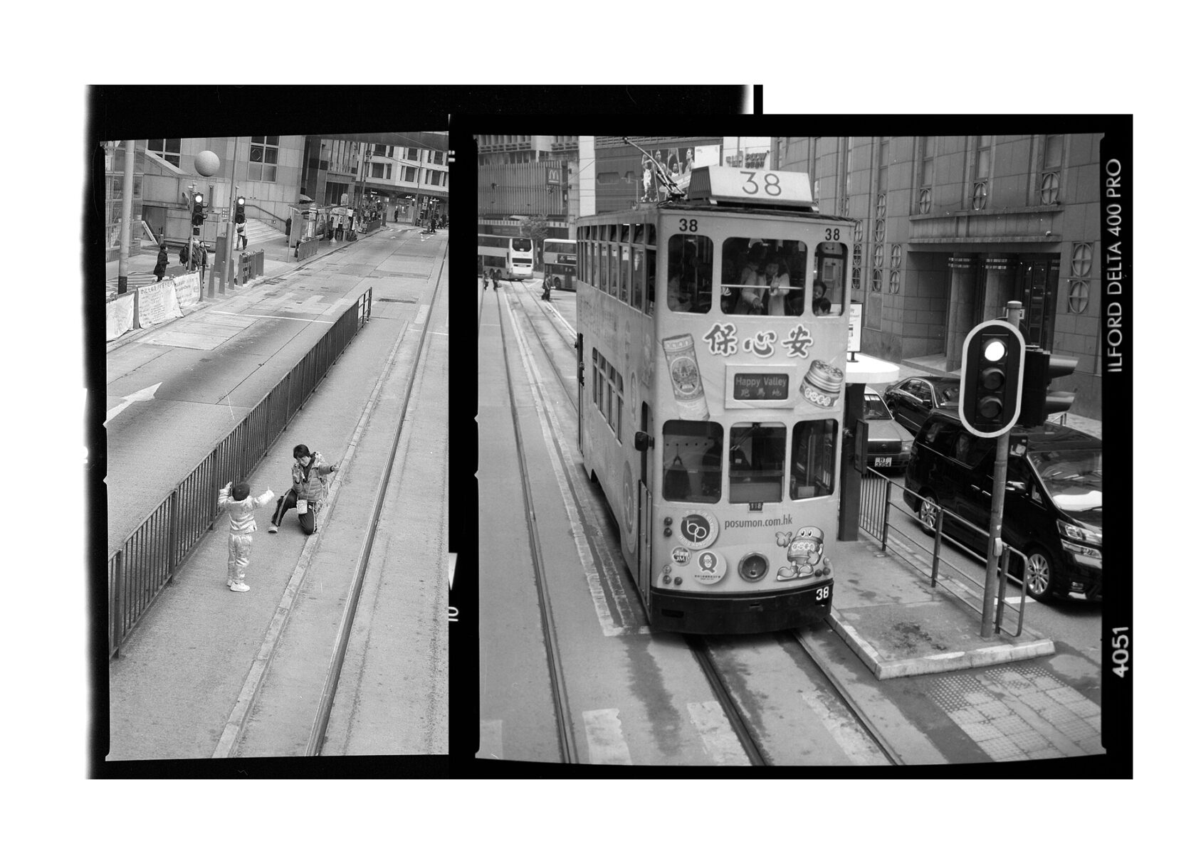 Tram No. 38. Hong Kong. 2015. BW Negative 6×6.