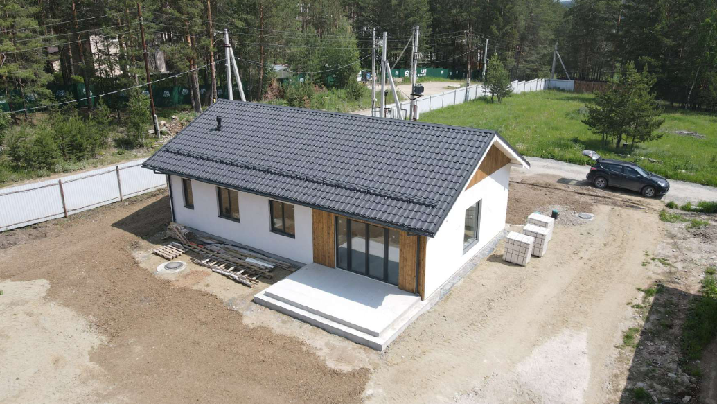 проект дома из газобетона 75м2