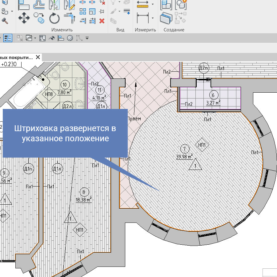 Штриховка паркета для ревит