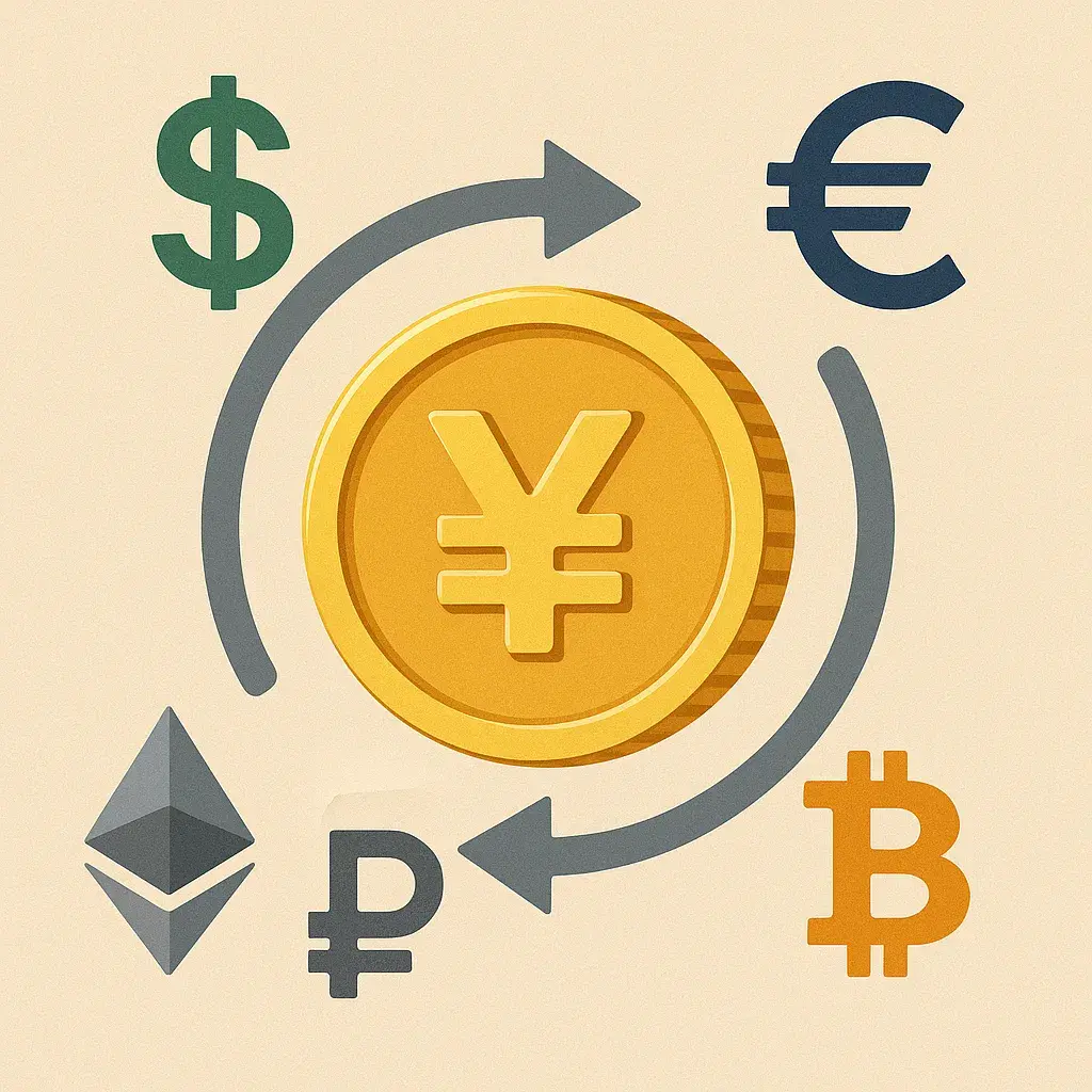 Золотая монетка с иероглифами