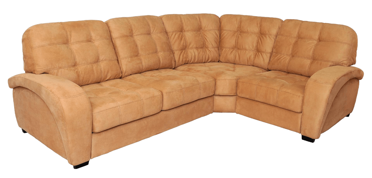 диван большой угловой рыжий