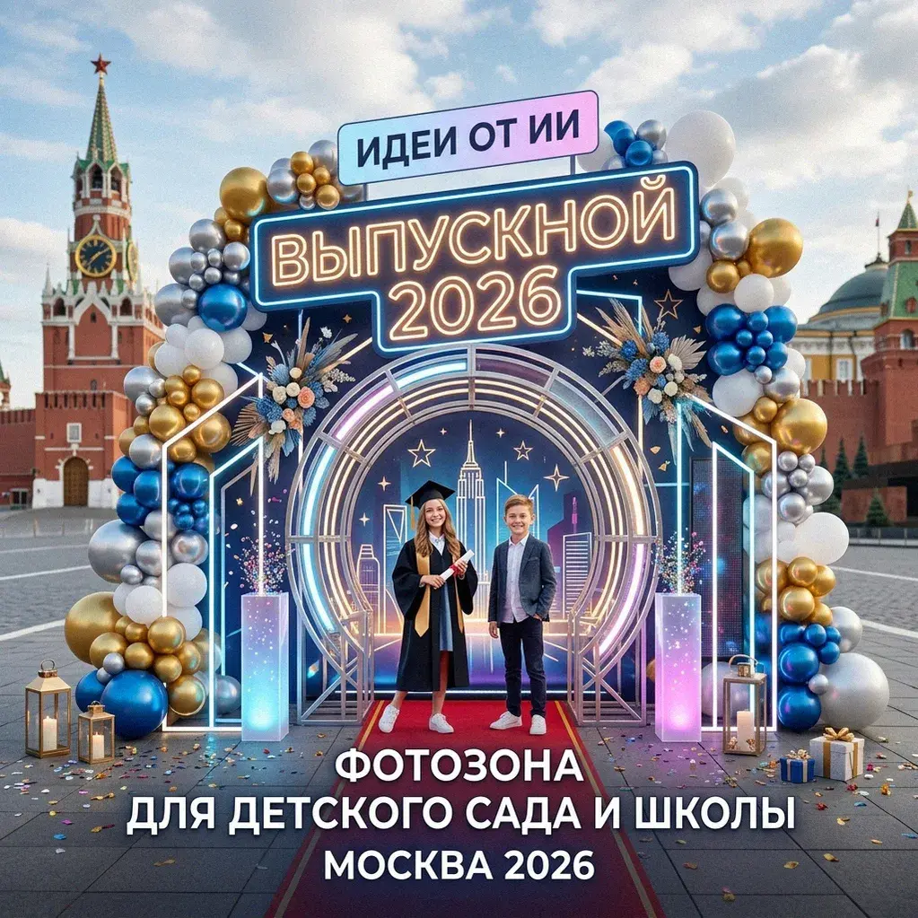 Фотозона на выпускной в Москве: ИИ-подбор идей для детского сада и школы 2026