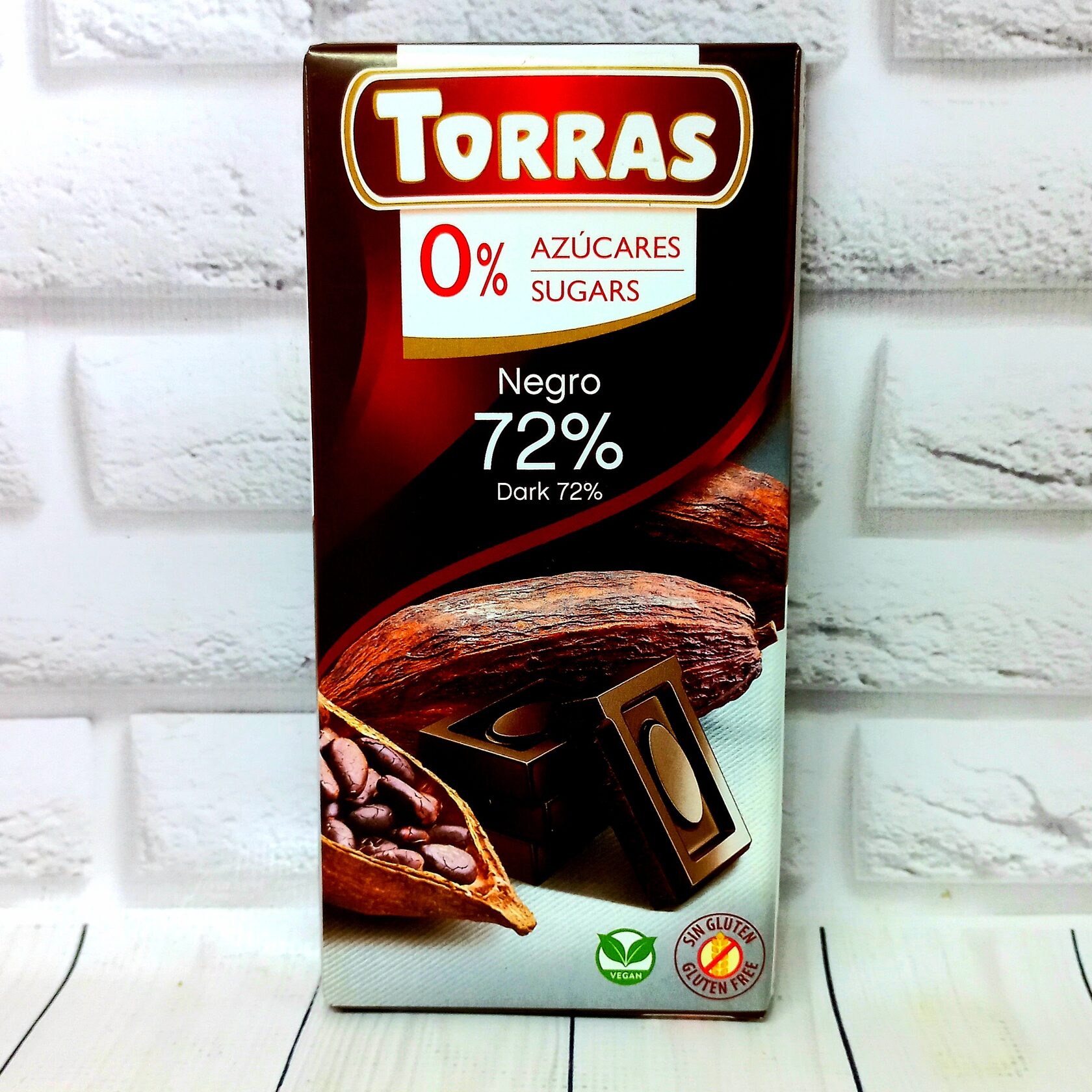 Шоколад Torras 72%(без цукру)