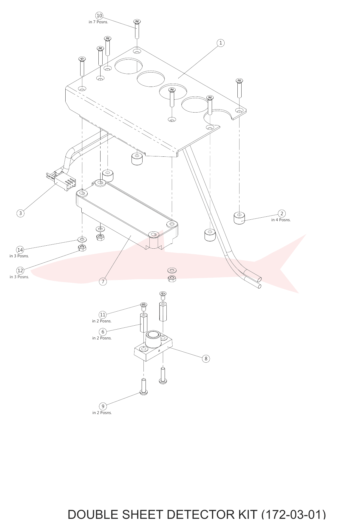 Morgana Documaster Pro 172-03-01 Double Sheet Detector Kit — схема деталей