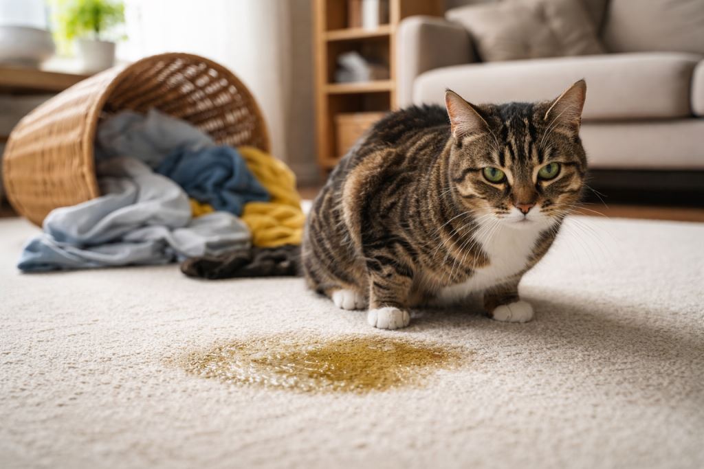 Почему кошка начинает мочиться вне лотка